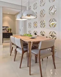 Decor in the kitchen above the table photo