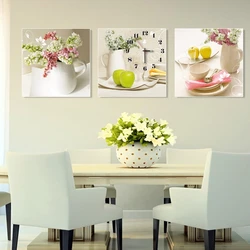 Decor in the kitchen above the table photo