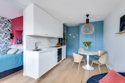 Photo of a kitchen in a studio 25 sq m photo