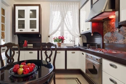 Kitchen in the interior real photos