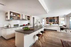 Kitchen in the interior real photos