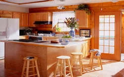 Kitchen in the interior real photos