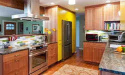 Kitchen in the interior real photos