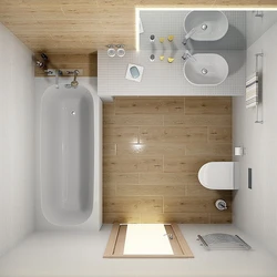 Design of a combined bathroom 4 sq m