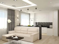 Kitchen living room design 20 m photo