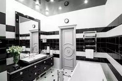 Black and white bathroom design photo