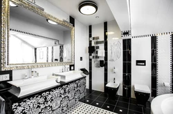 Black and white bathroom design photo