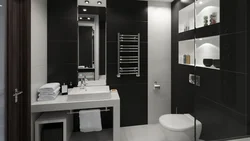 Black and white bathroom design photo