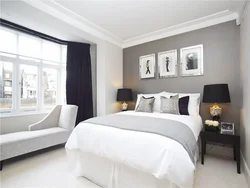 Bedroom in shades of gray design photo
