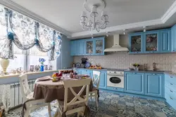 Кухні блакітнага колеру фота ў інтэр'еры