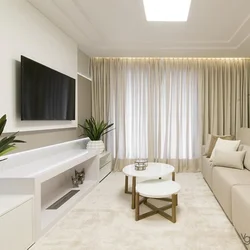 Bright living room design photo