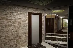 Photo artificial stone in the hallway