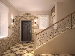 Дәліздегі жасанды тастың фотосуреті