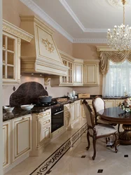 Дизайн интерьера кухни в квартире фото классика