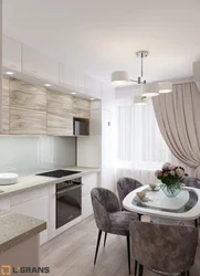 Kitchen design 10 m2 in modern style inexpensive