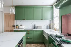 Modern kitchens in green tones photo