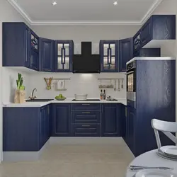 Blue kitchen design photo