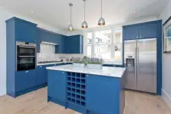 Blue kitchen design photo