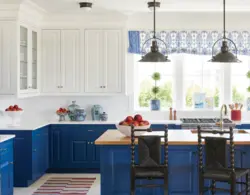 Blue kitchen design photo