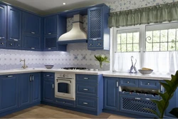 Blue kitchen design photo