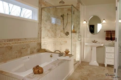 Bathroom decoration with tiles photo