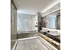 Marble bathroom interior