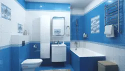 Blue room design photo bathroom