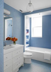 Blue room design photo bathroom
