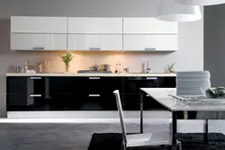Kitchen in black and white design photo