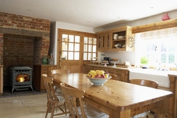 Rustic kitchen interior photo