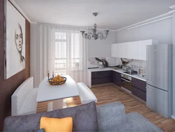 Kitchens living rooms design 17 sq.m.