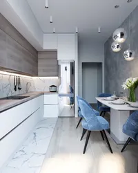 Kitchen design in a modern style photo in an apartment