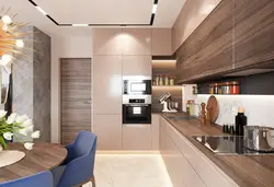 Kitchen design in a modern style photo in an apartment