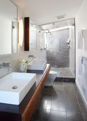 Bathroom long and narrow design photo