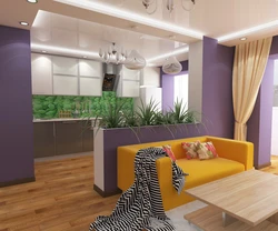 Photo of a combined living room and kitchen