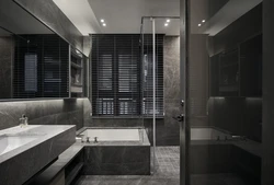 Dark bathroom and toilet design