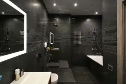 Dark bathroom and toilet design