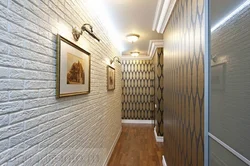 Brick walls in the hallway photo