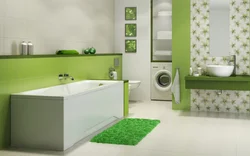 Green bathroom interior