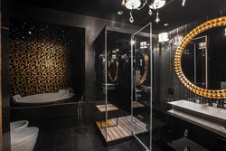 Bathroom Room In Black Photo