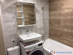 Modern bathroom design in Khrushchev photo