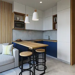 Large square kitchen design