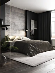 Bedroom design in dark colors