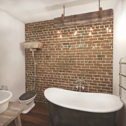 Loft style in the interior of the bath photo