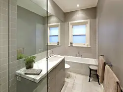 Design of a bathroom with a window in the house