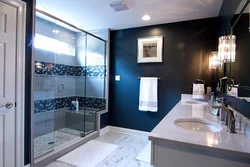 Dark Blue Bathroom Photo