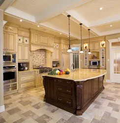 Country house kitchen interior photo