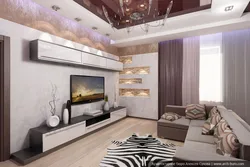 Интерьер гостиной комнаты с балконом фото