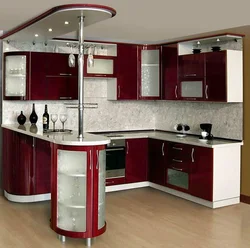 Kitchen photo corner with bar counter interior