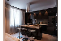 Kitchen Photo Corner With Bar Counter Interior